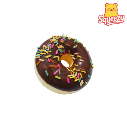 black Donut Squishy Stress Relief Toy