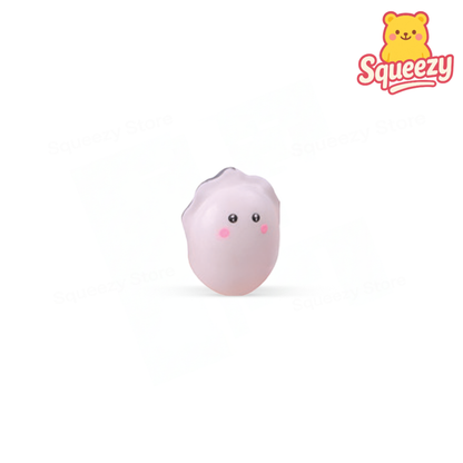 EVA Oyster soft EVA stress relief toy shaped like a white oyster shell with a cute face.