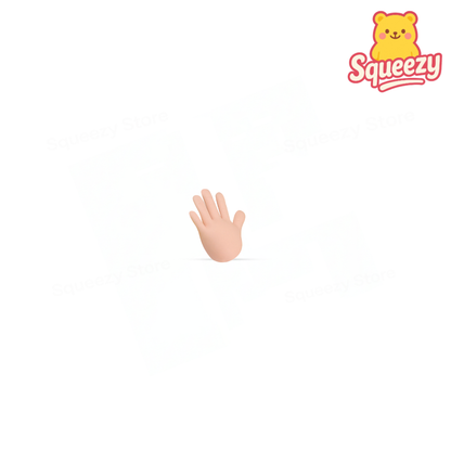 EVA Rock, Scissor, Paper soft EVA stress relief toy shaped like an open hand.