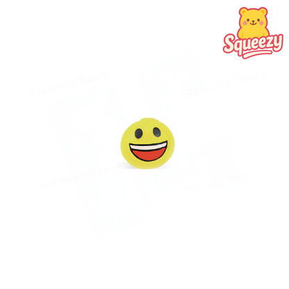 Emoji Splat Ball funny face stress relief toy with one eye closed and tongue sticking out.