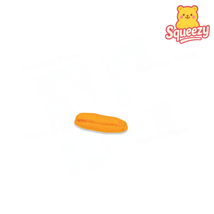 Fried Dough Squishie soft stress relief toy designed as a realistic fried dough pastry with textured surface and sesame toppings.