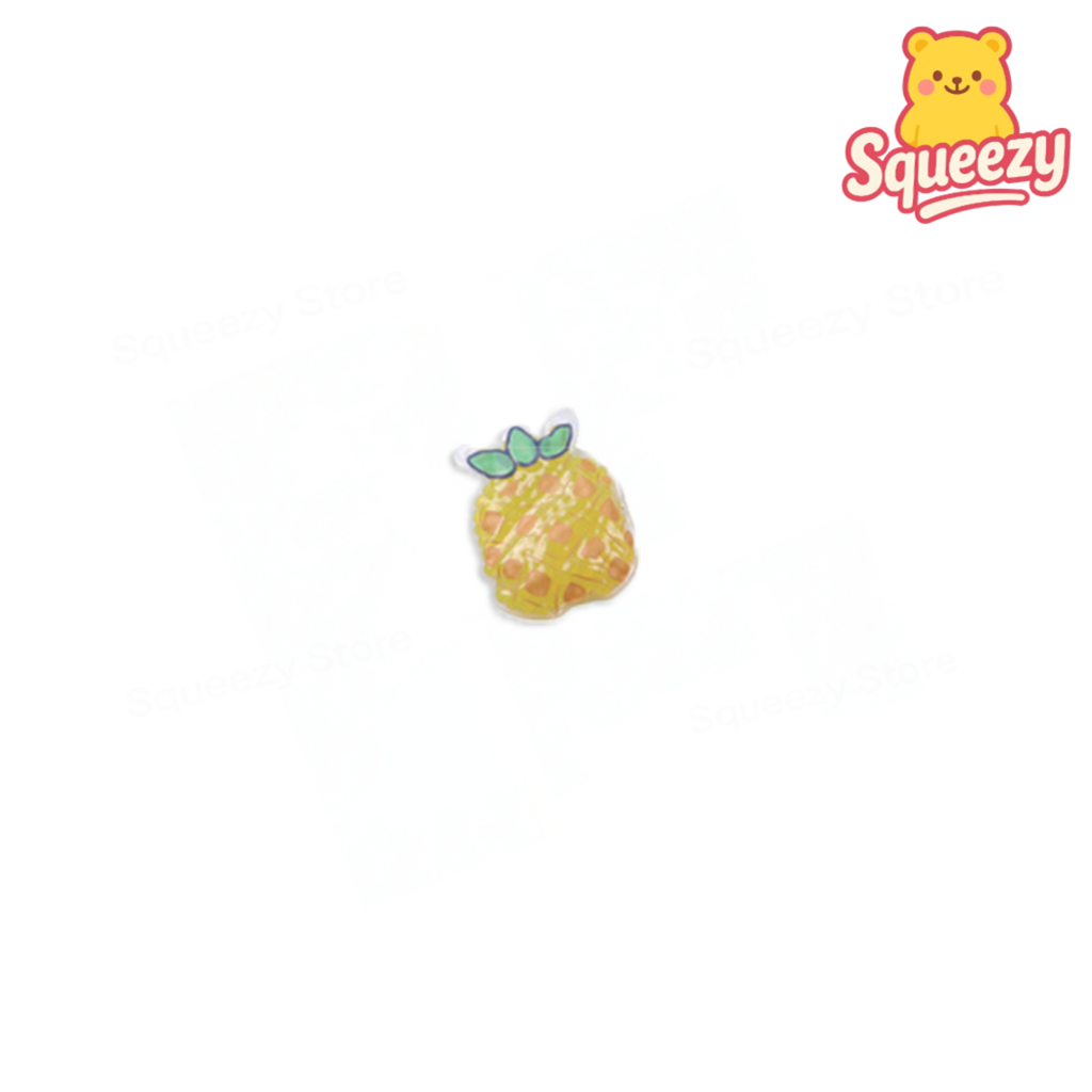 Squeeze toy with pineapple design on a white background, featuring the brand 'Squeezy'.