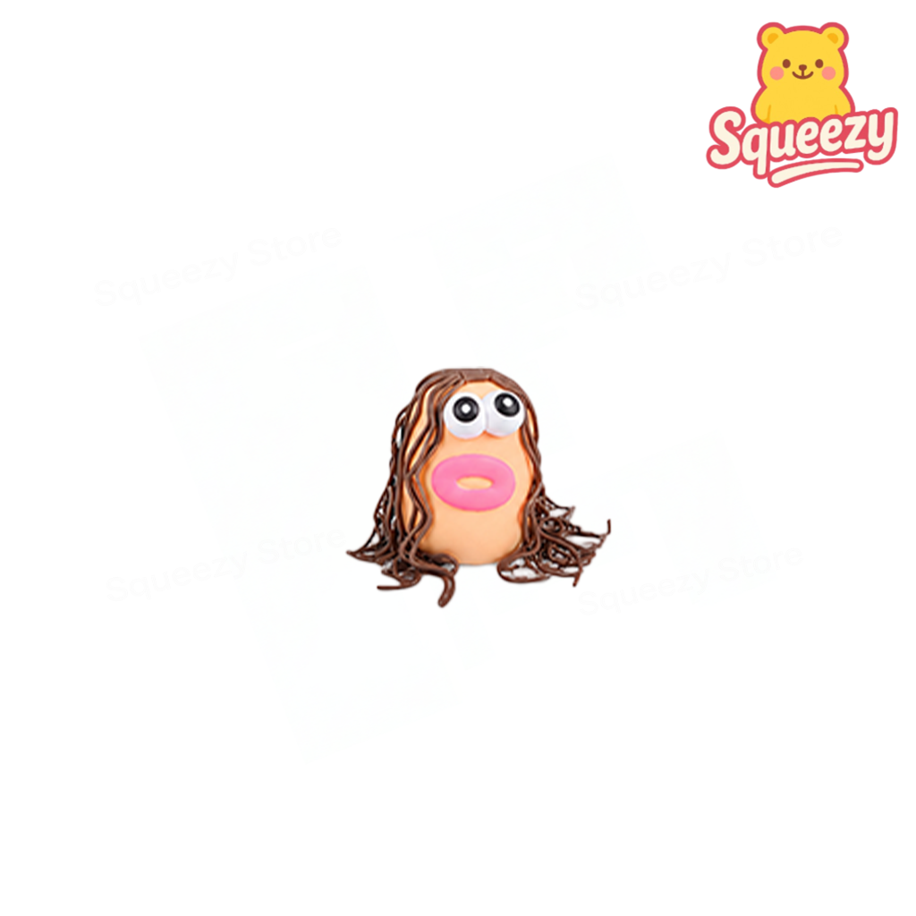 Brown Funny Character Squishy soft slow-rising sensory toy.