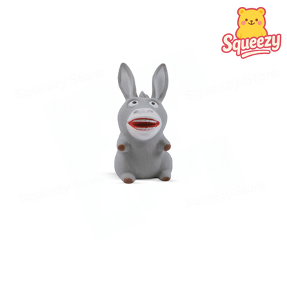 Funny Donkey Squishy gray super soft slow-rising stress relief toy made from premium PU foam.