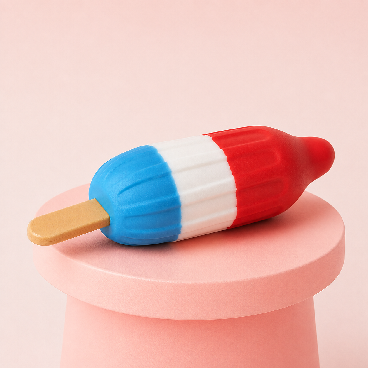 Giant Ice Cream Popsicle Jumbo Squishy displayed on a pink stand – soft slow rising stress relief toy