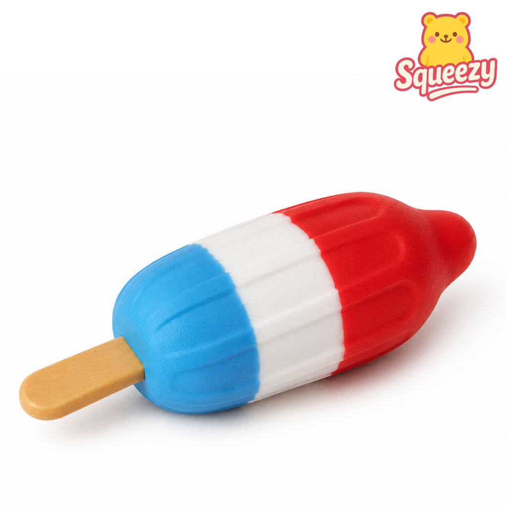 Giant Ice Cream Popsicle Jumbo Squishy on white background – oversized soft stress relief toy