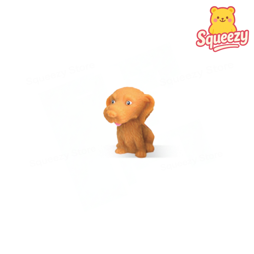 Golden Mixed Dog Set soft sensory toy with standing dog design.