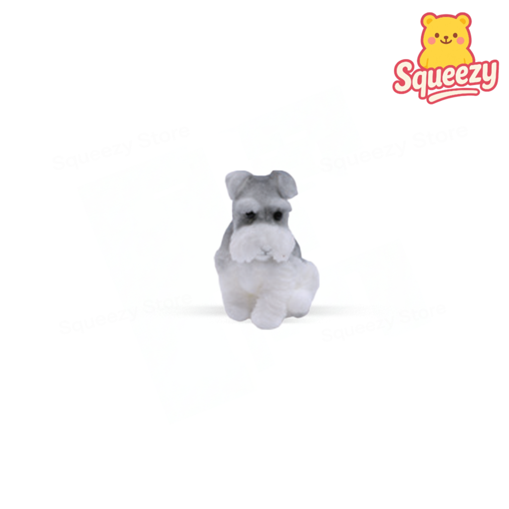 Gray Dog Squishy super soft slow-rising dog stress relief toy.
