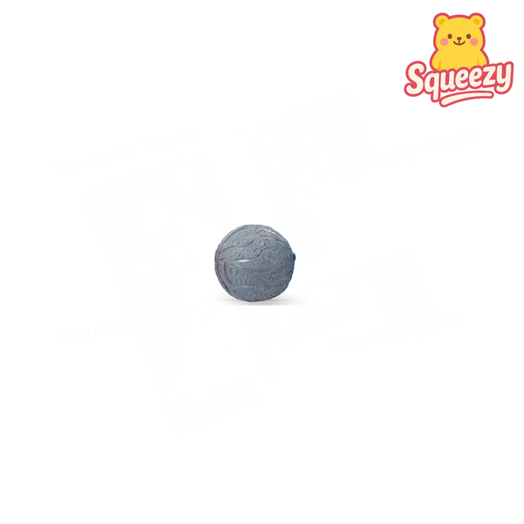 Gray Meteorite Stress Ball sensory toy with embossed stone-like surface.