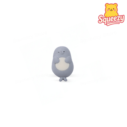 Gray Seal Squishy — Gray Penguin Squishy mini soft slow-rising sensory toy.