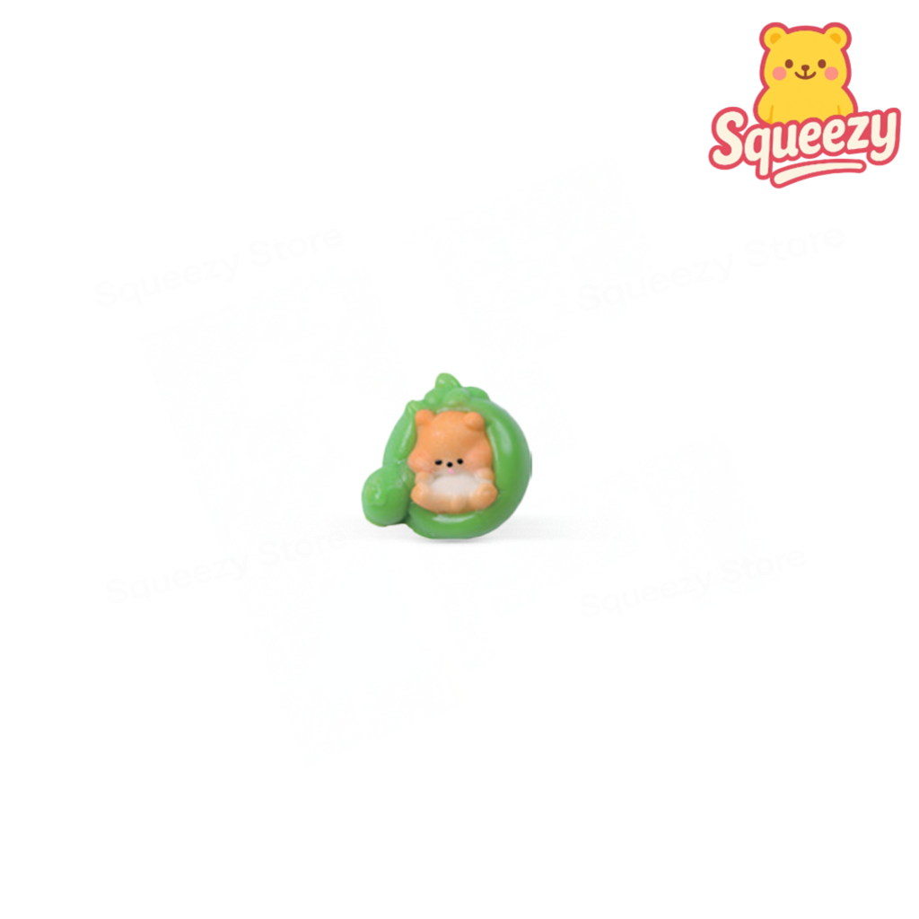 Green Cat Squishy — Green cat in cozy bed squishy, super soft slow-rising toy.