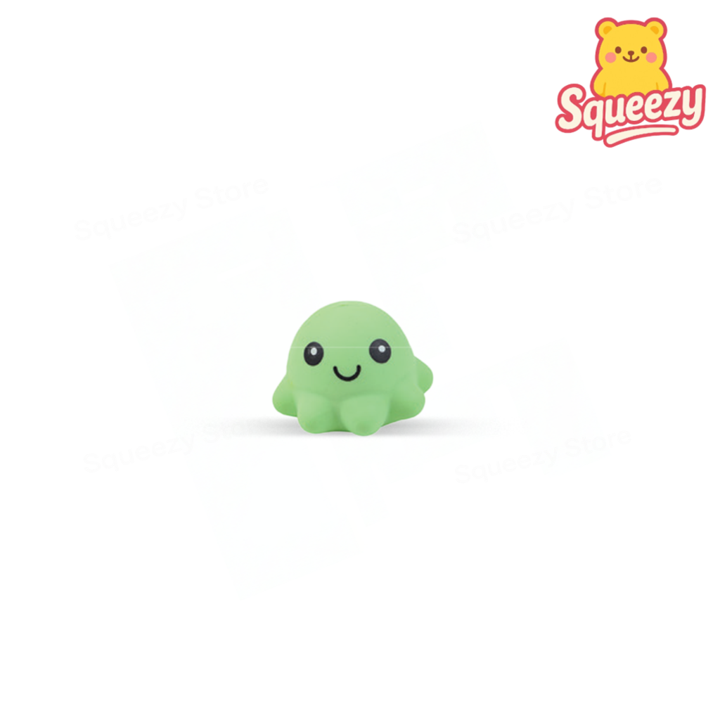 Green EVA Fat Octopus soft EVA stress relief toy with cheerful octopus design.