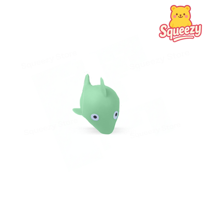 Green EVA Whale soft stress relief toy with adorable pastel whale design.