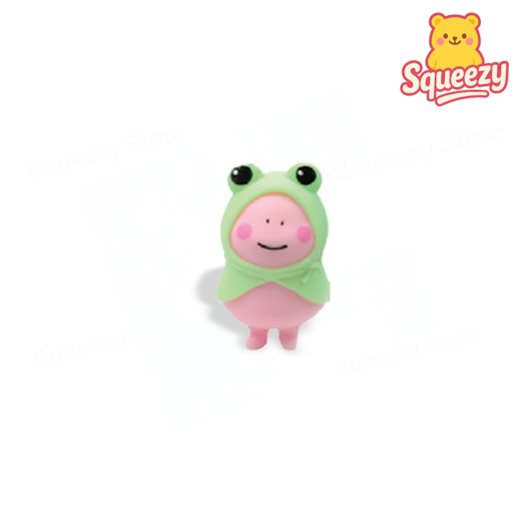Green Frog Squishy — Green frog squishy mini super soft slow-rising stress relief toy.
