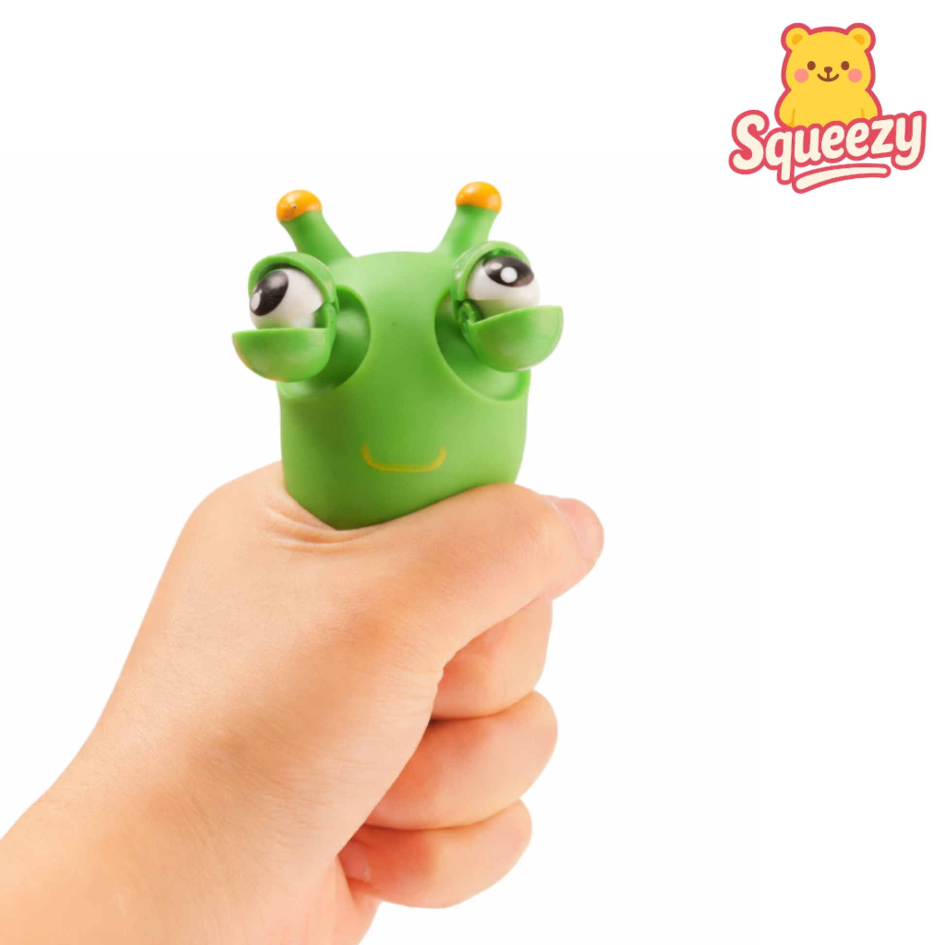 Green Worm Eye Popping Squishy Stress Relief Toy