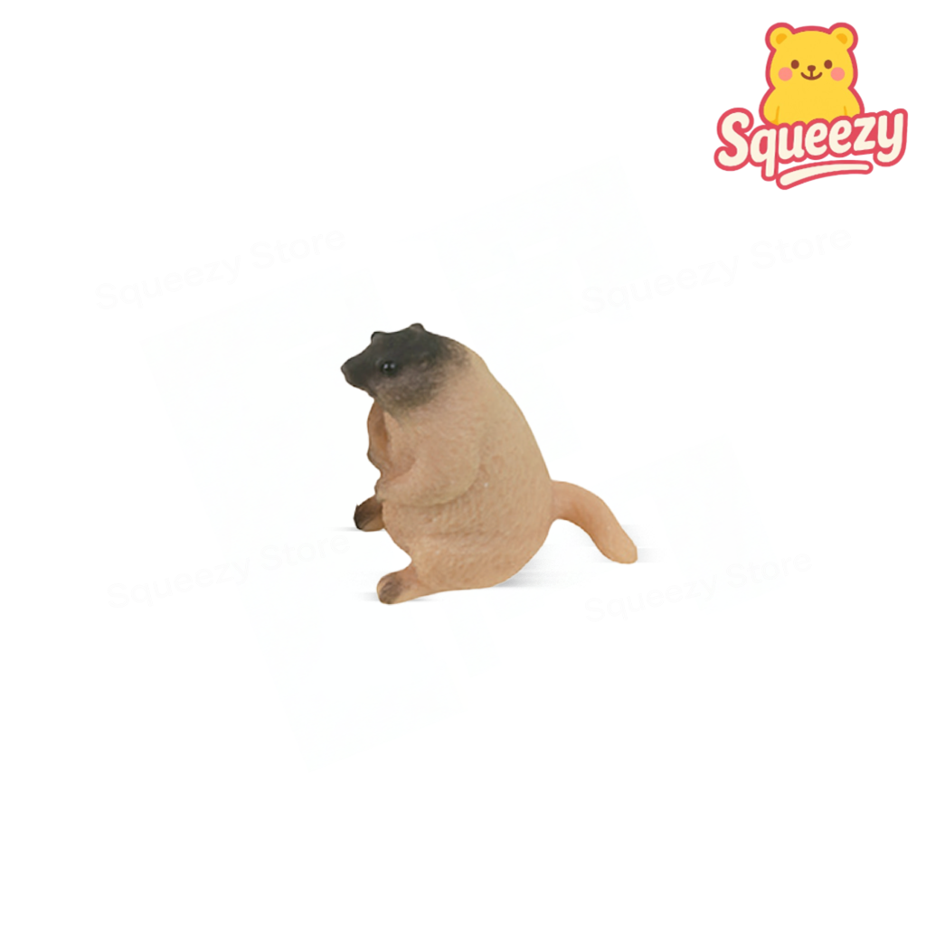 Groundhog Squishy with realistic animal design, super soft slow-rising sensory toy.