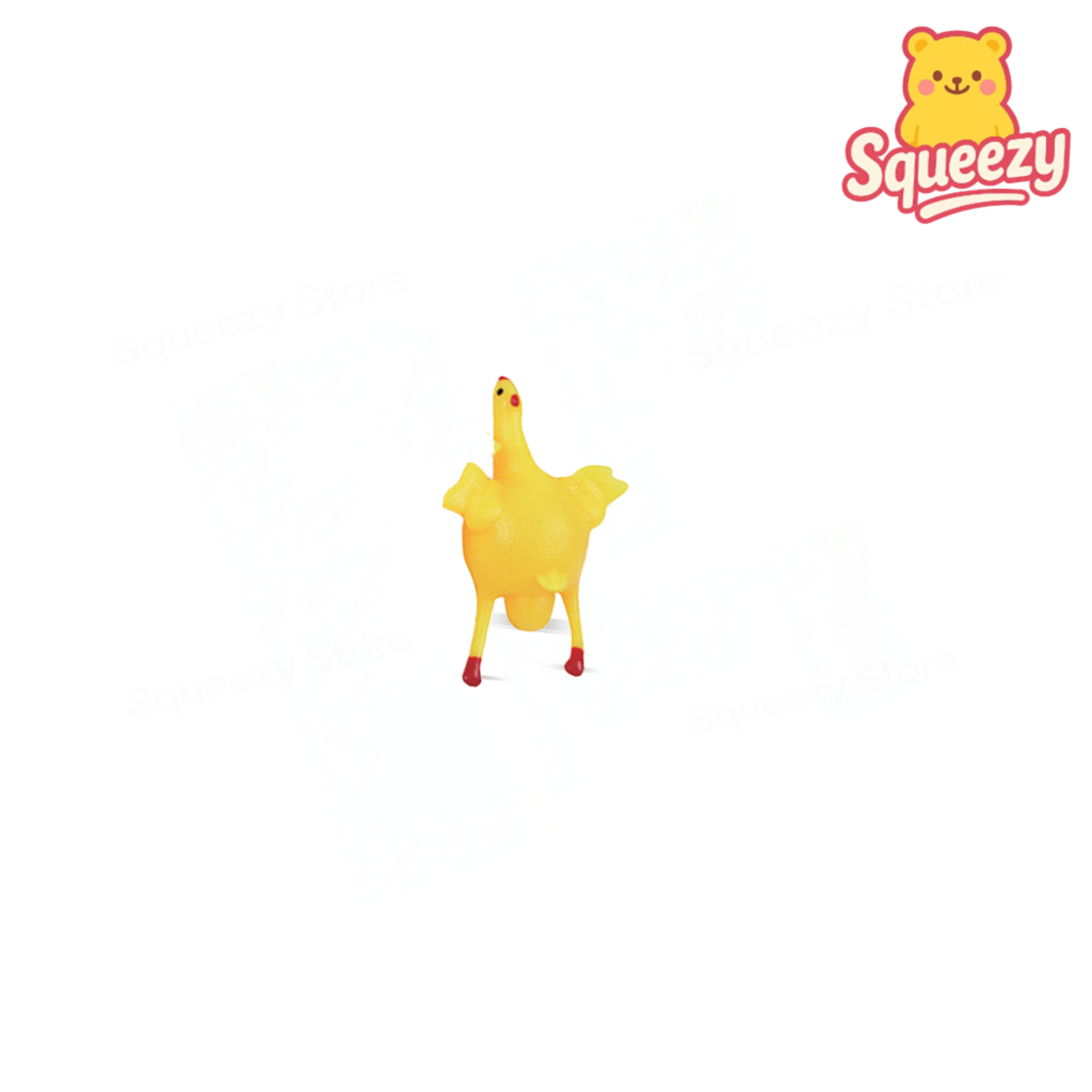 Hatching Chick Squishies soft EVA stress relief toys shaped like yellow chicks emerging from eggshells.