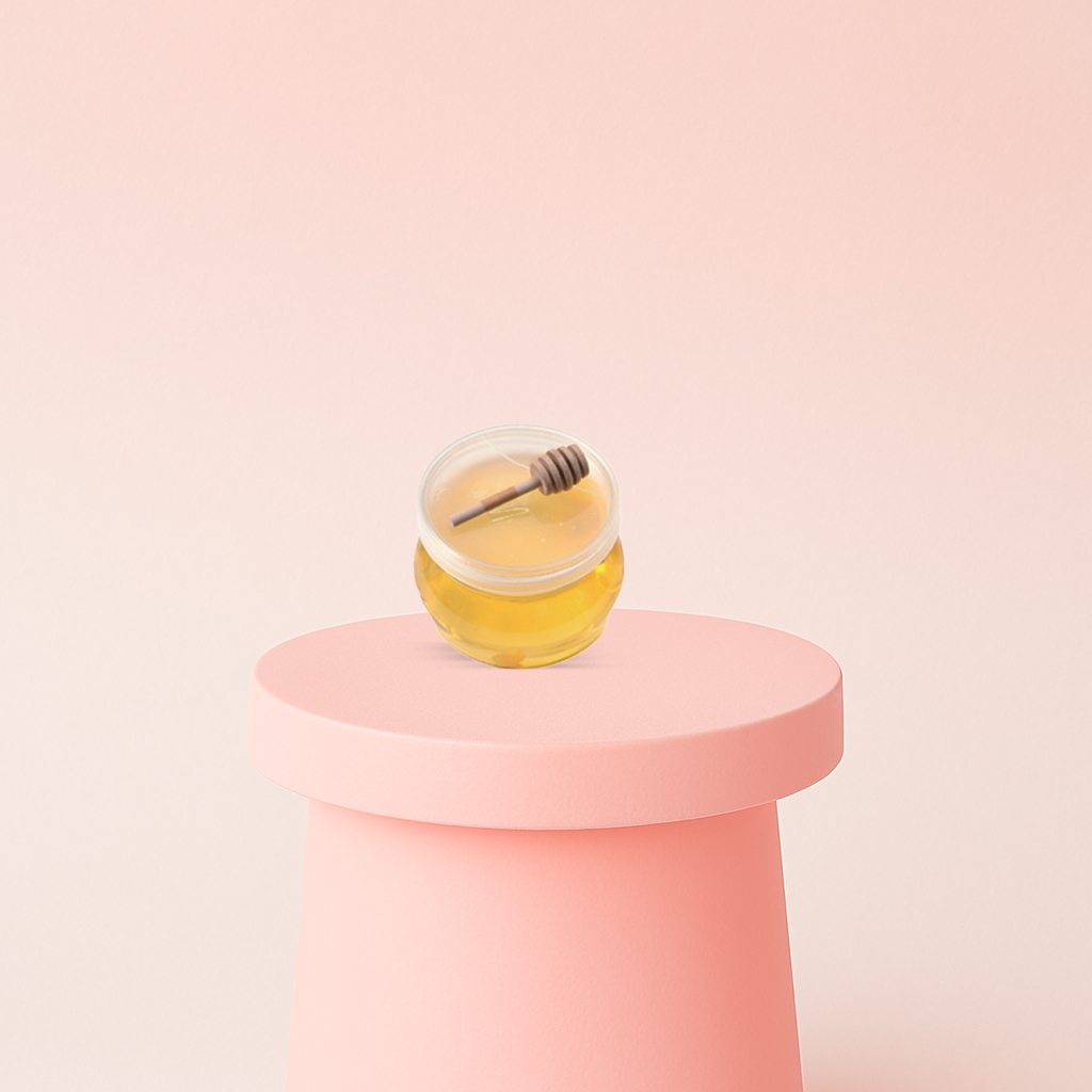 Honey Slime display box featuring honey pot shaped slime containers with mini honey dippers.