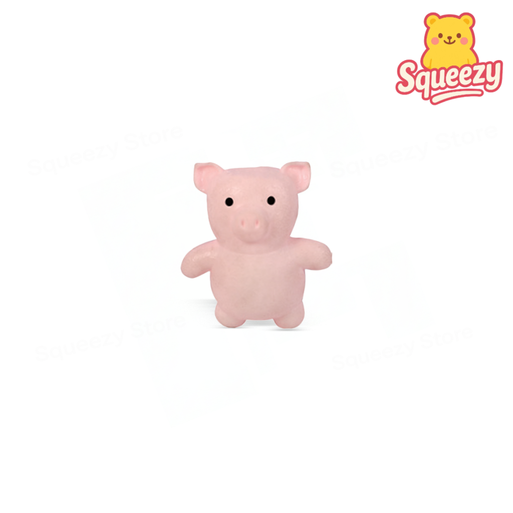 Huge Size EVA Pig shown in retail packaging, giant soft sensory toy for stress relief.