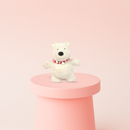 Huge Size EVA West Highland Dog displayed on a pastel stand, giant soft sensory toy for stress relief.