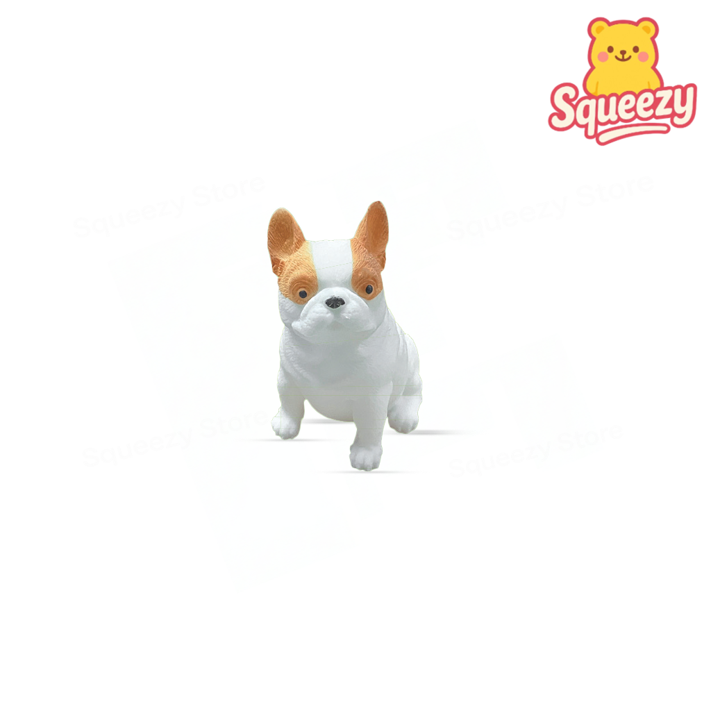 Jumbo Bulldog Squishy super soft slow-rising stress relief toy made from premium PU foam.