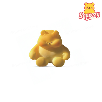 Jumbo Chilling Bear Squishy super soft slow-rising stress relief toy made from premium PU foam.