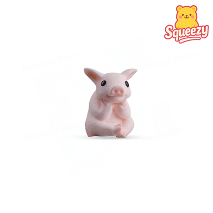 Jumbo Sitting Pig Squishy super soft slow-rising stress relief toy made from premium PU foam.