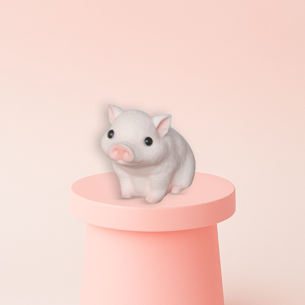 Jumbo pig squishy toy made from ultra soft slow-rising PU foam.