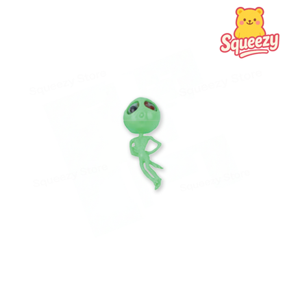 Green Squishy Alien soft EVA stress relief toy with oversized black eyes.