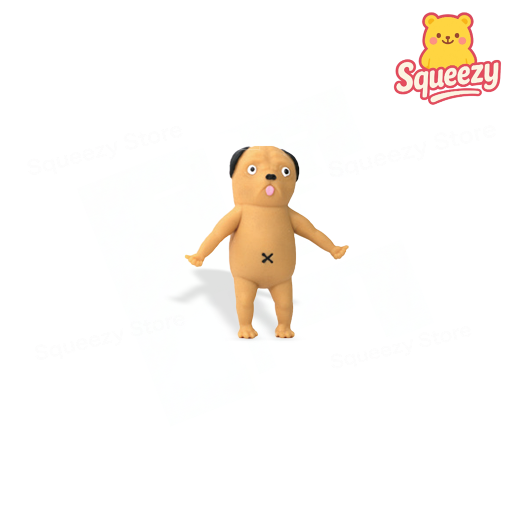 Monkey Stretchy Toy — Beige monkey stretchy toy for tactile sensory play.