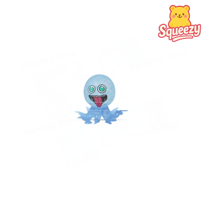 Blue Octopus with Suction Cup soft EVA stress relief toy with big eyes and suction cup.