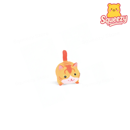 Orange Big Angry Cat soft EVA stress relief toy with striped fur and angry expression.