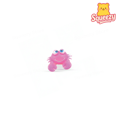 Pink Big Rolling Eye Animal soft EVA stress relief toy with claws and oversized eyes.