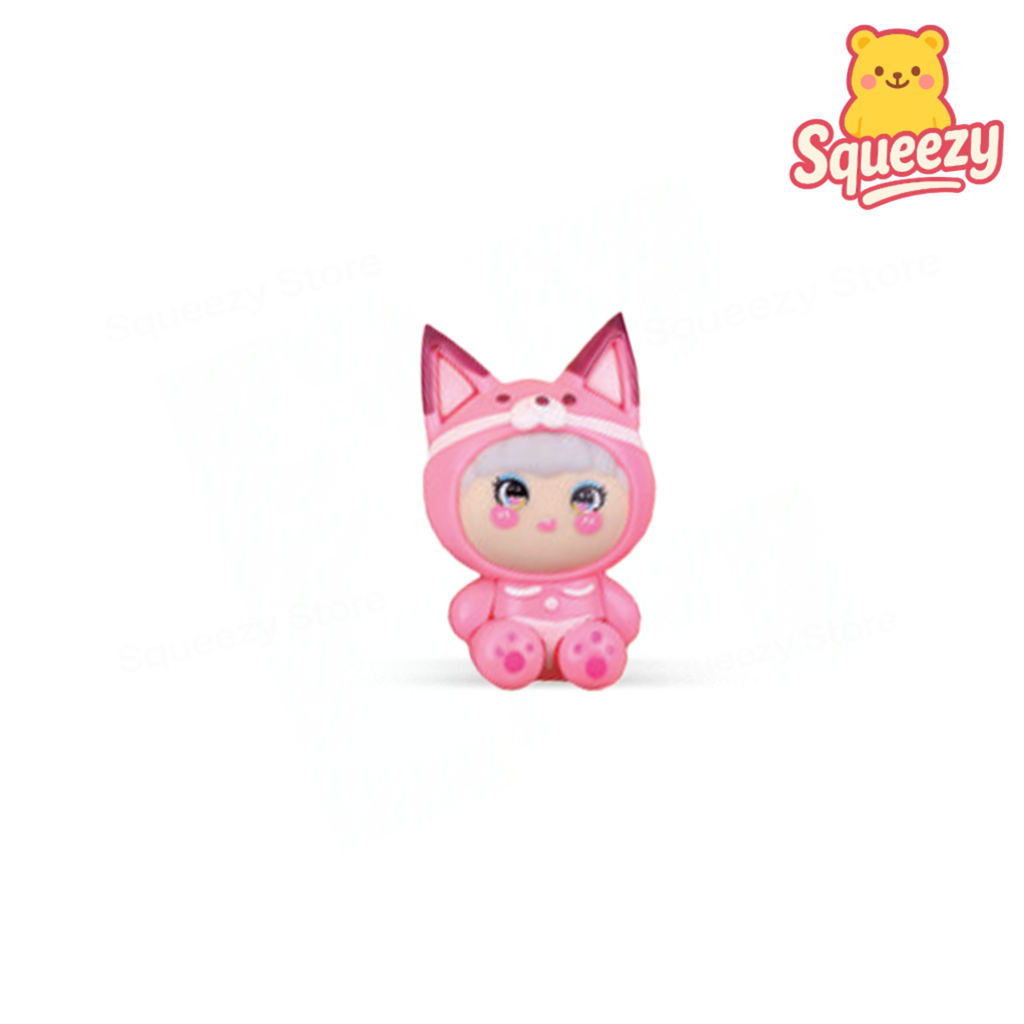Pink Cat Doll Squishy — Pink Cat Doll Squishy mini super soft slow-rising sensory toy.