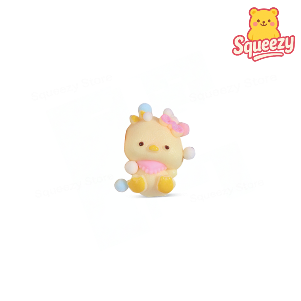Pink Cute Duck Squishy super soft slow-rising sensory toy for stress relief.