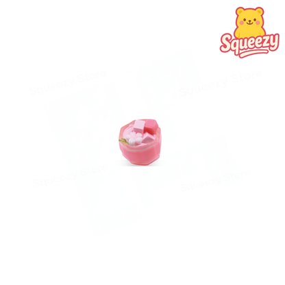 Pink Milkshake Squishy soft stress relief toy inspired by a strawberry milkshake.