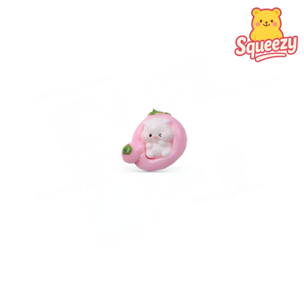 Pink Pig Squishy — Pig in pink cozy bed squishy, slow-rising stress relief toy.