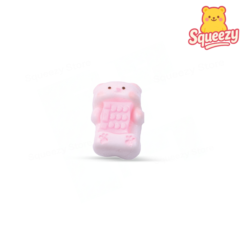 Pink Piggy Phone Squishy super soft slow-rising pig sensory toy.