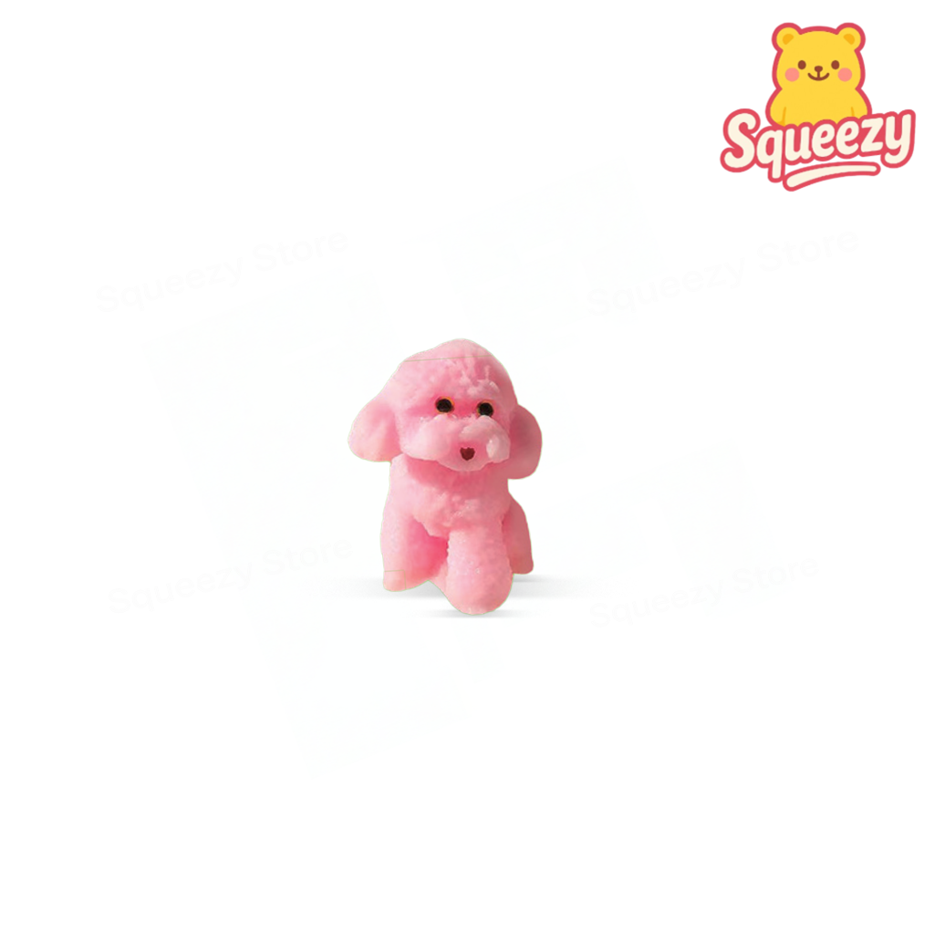 Pink Poodle Squishy super soft slow-rising stress relief toy made from premium PU foam.
