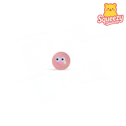 Pink Water Ball with Emoji cute stress relief ball with large googly eyes.