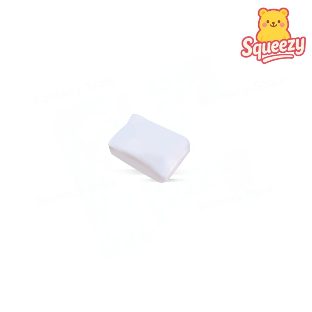 Pure Milk Squishy shaped like a miniature white milk carton.