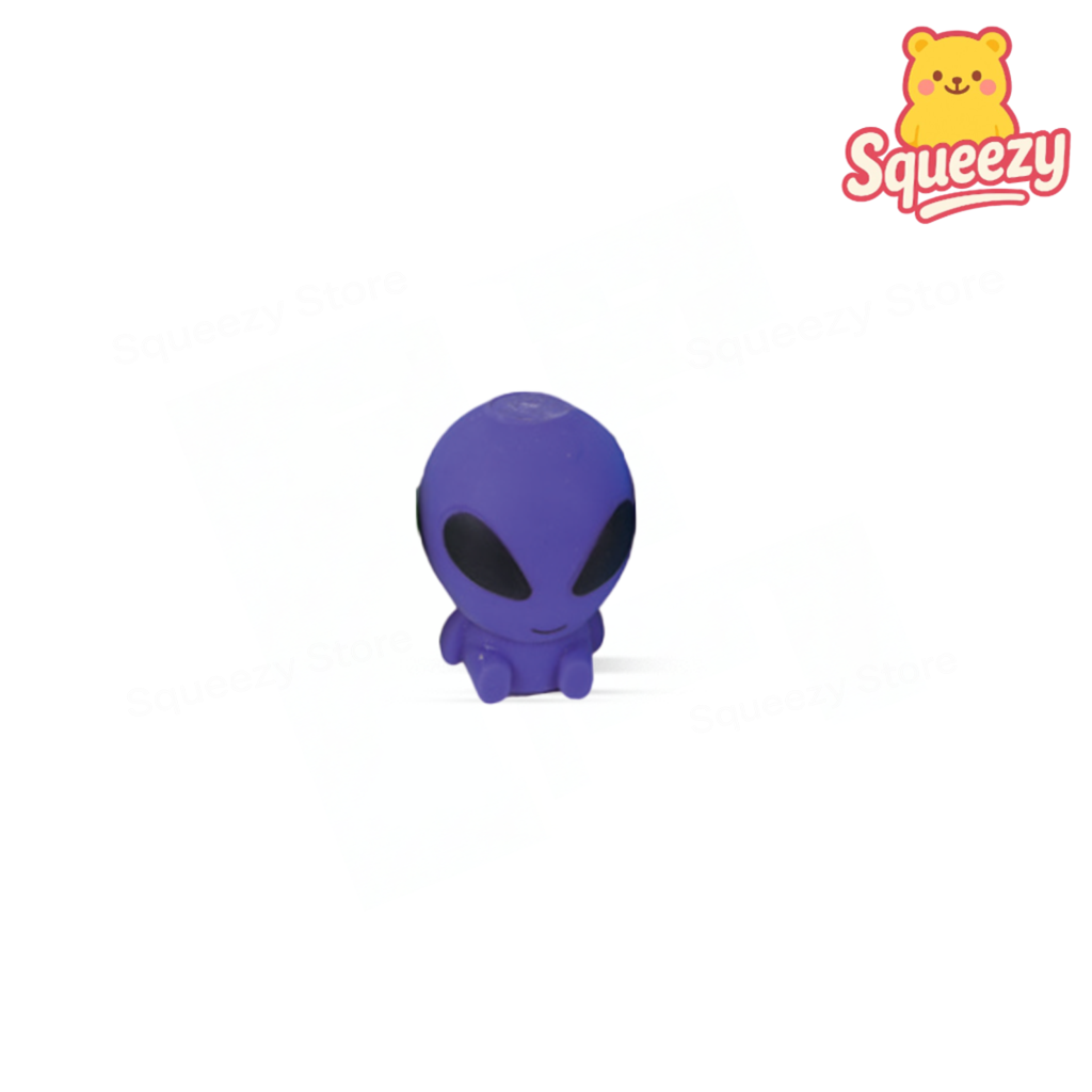 Purple EVA Alien soft sensory toy with cute extraterrestrial design.