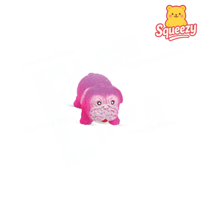 Purple Stretchy Pug soft stretchable sensory stress relief toy.