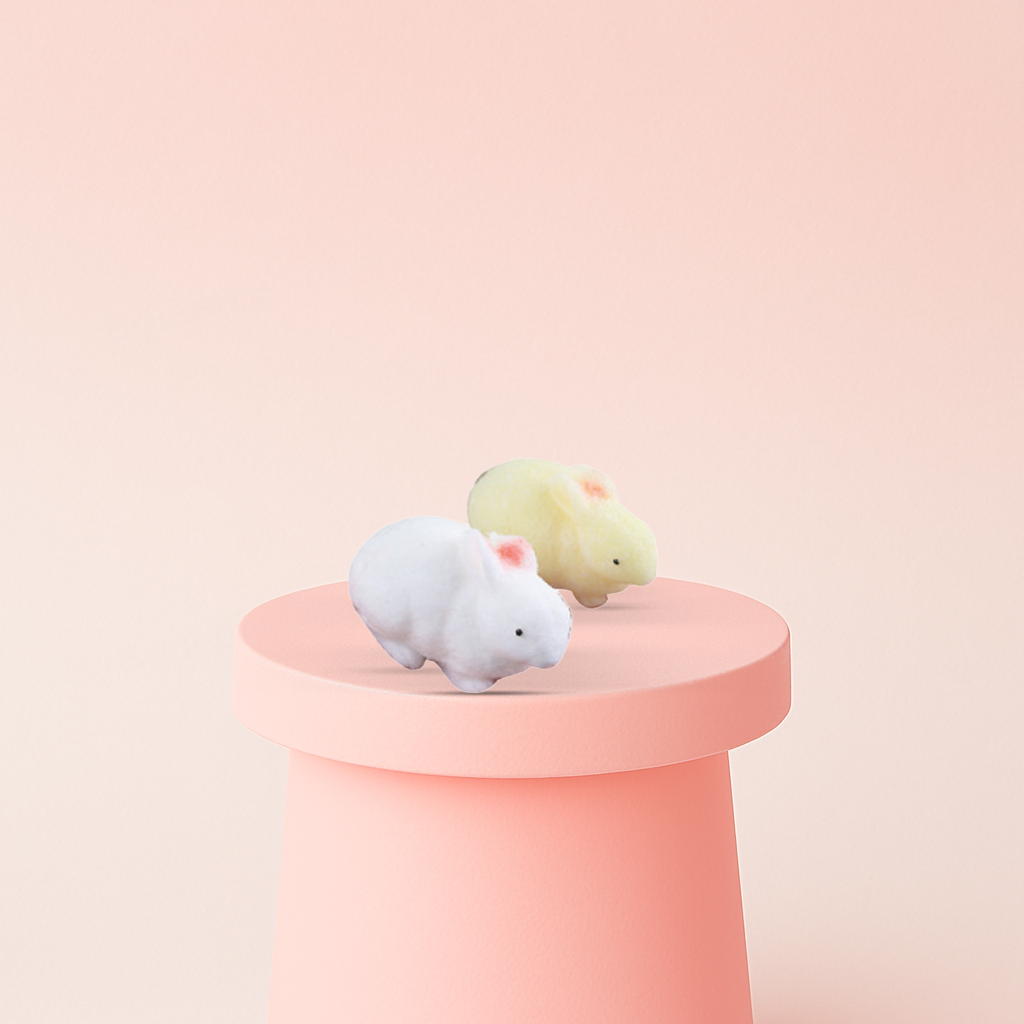 Rabbit Squishies in pastel colors, super soft slow-rising bunny stress relief toys.