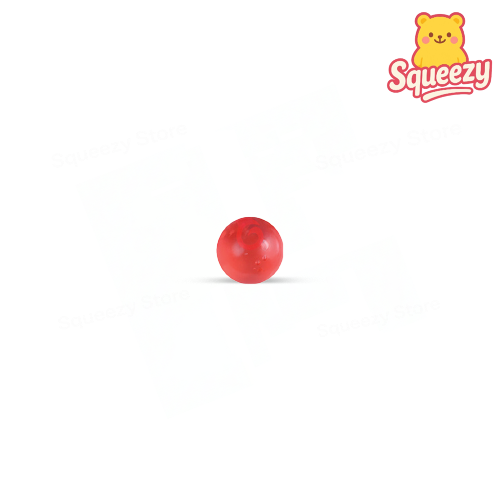 Red Ice and Fire Maltose Ball glitter stress relief toy with translucent fiery design.
