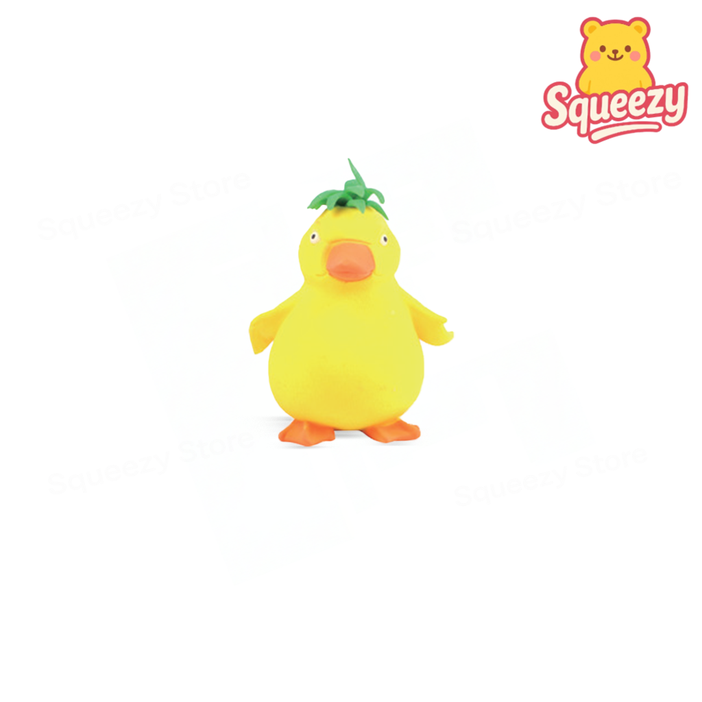 Squishy Cool Duck yellow super soft slow-rising stress relief toy made from premium PU foam.