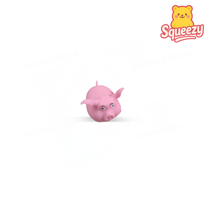 Squishy Flying Pig soft sensory toy with pink body, tiny wings, and funny pig expression.