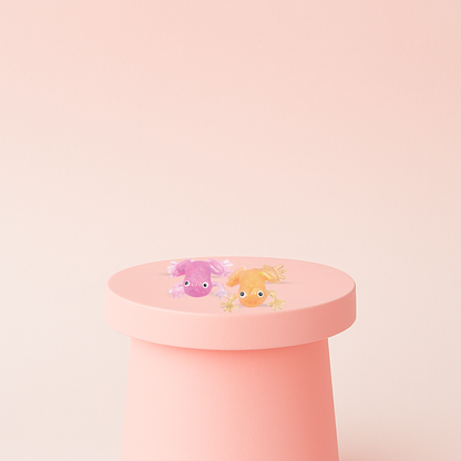 Squishy Frog in pink and orange colors, super soft slow-rising stress relief toys.