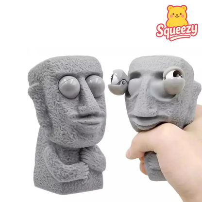 Stone Moai Pop Eye Stress Relief Toy