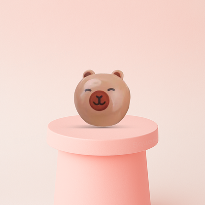 Super Squishy Capybara soft slow-rising stress relief toy with cute smiling face.